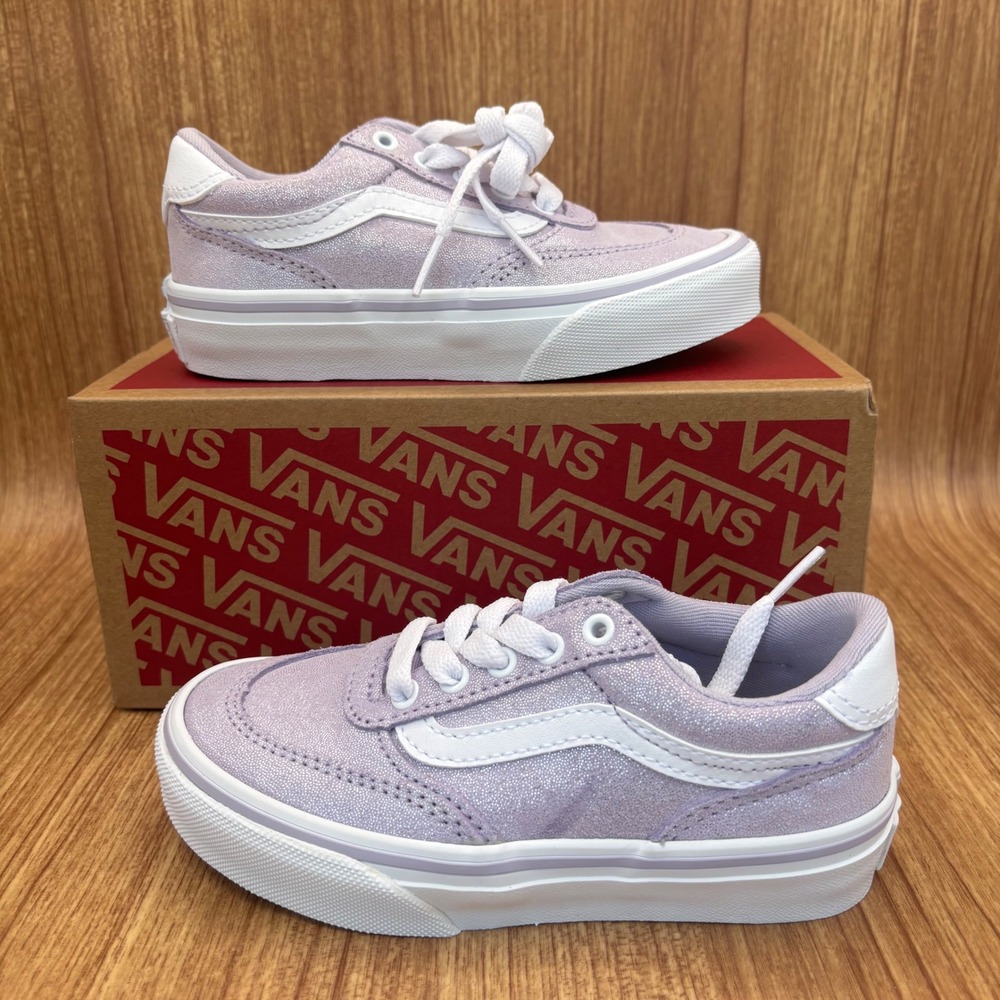 Vans Brooklyn Ls Sneakers Kids 11.0 Evening Haze Purple‎ New Foil Suede NEW